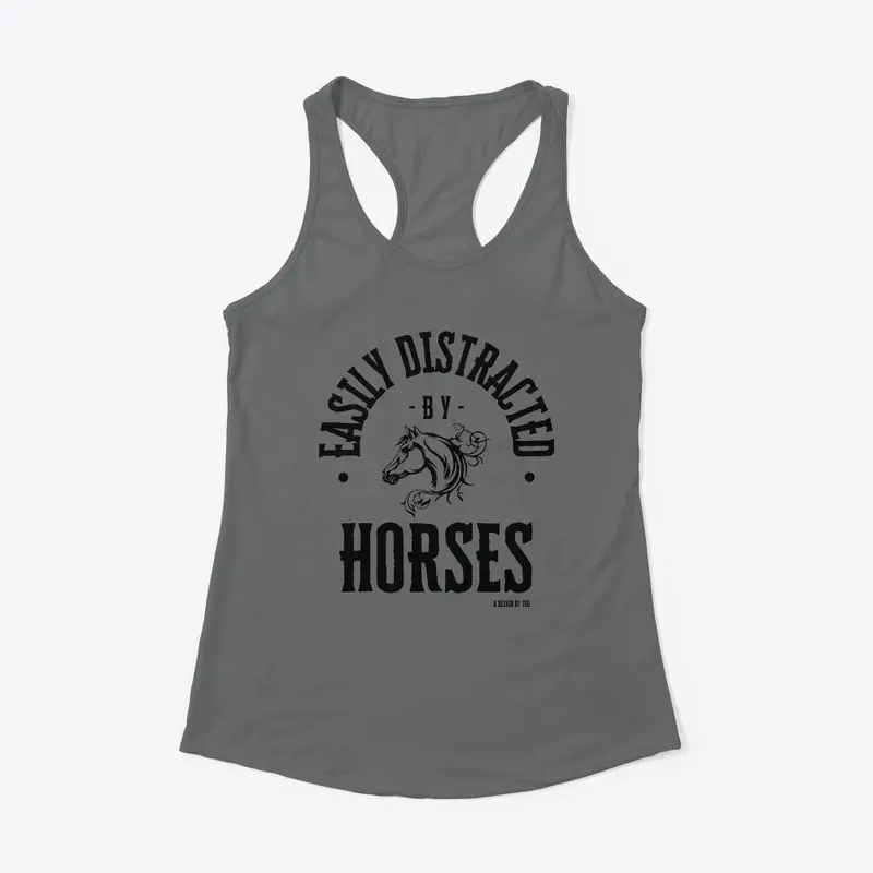 Easily Distracted - Horses (drk)